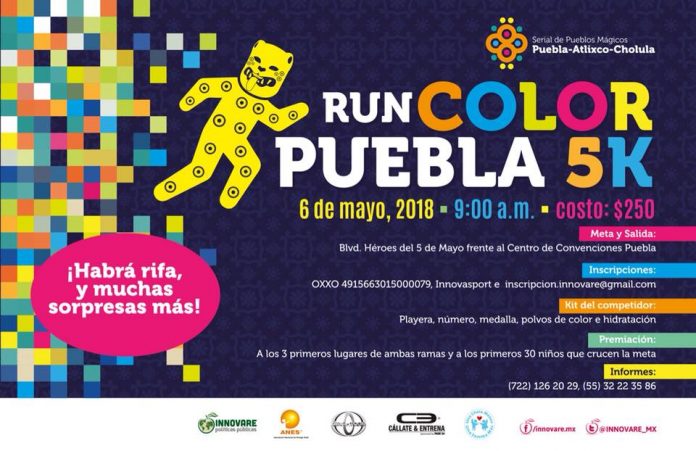 RUN COLOR PUEBLA 5K serial de pueblos mágicos