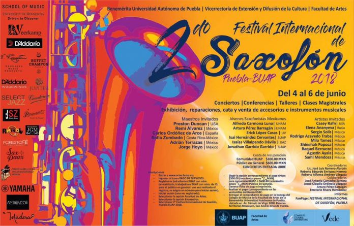 2º Festival Internacional de Saxofón Puebla